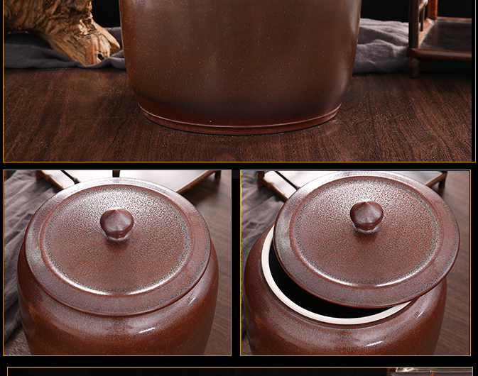 Jingdezhen ceramic jars it with leading bottle tank cylinder 10 jins of 15 kg 20 jins 30 jins of 50 kg thickening