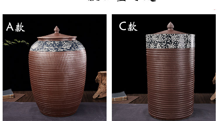 Jingdezhen ceramic barrel ricer box 20 jins of 50 kg 100 catties of household ceramics storage tank is sealed container caddy fixings