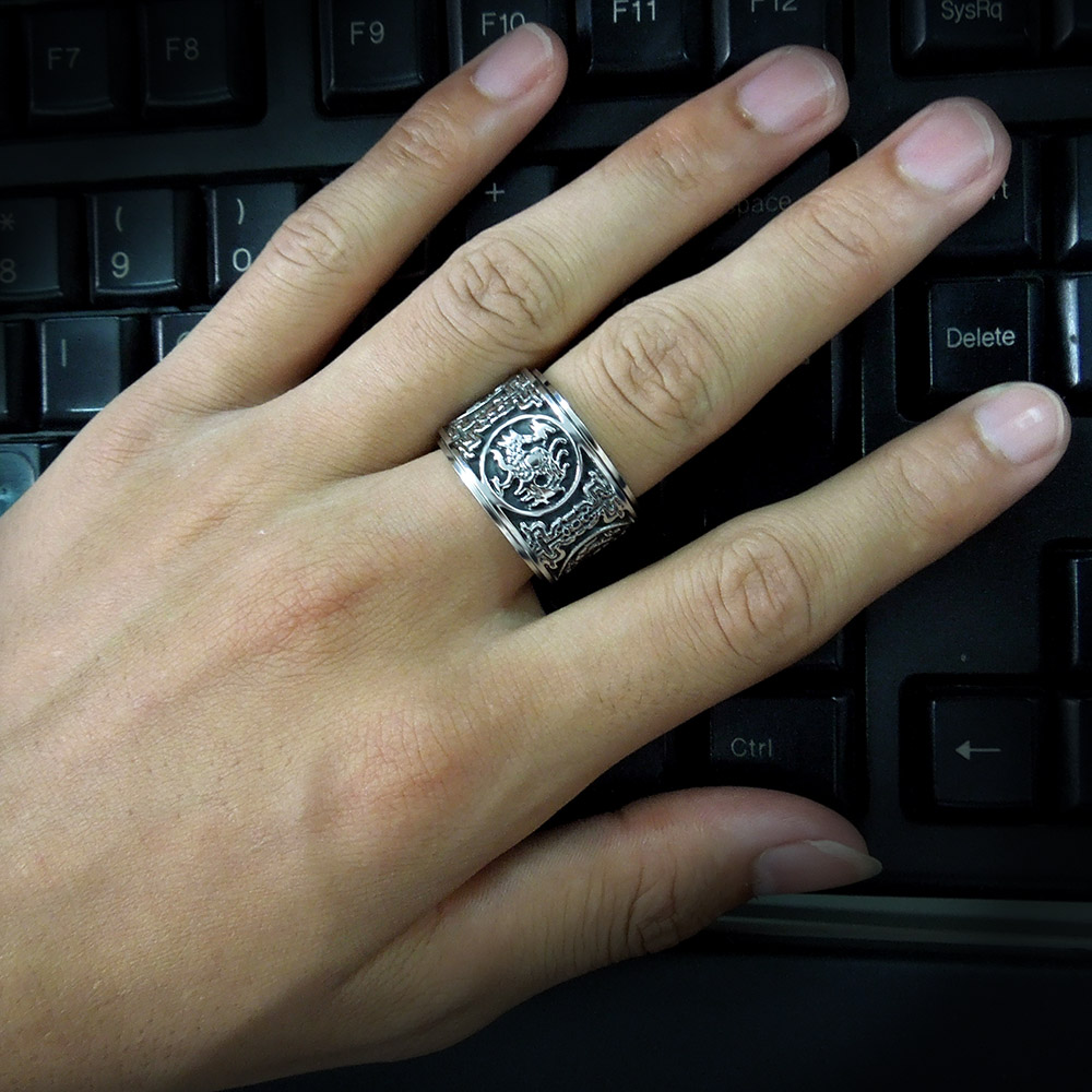 Bague homme ROCK PUNK en Acier au titane - Ref 3089603 Image 29