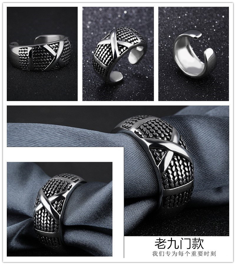 Bague homme ROCK PUNK en Acier au titane - Ref 3089603 Image 38