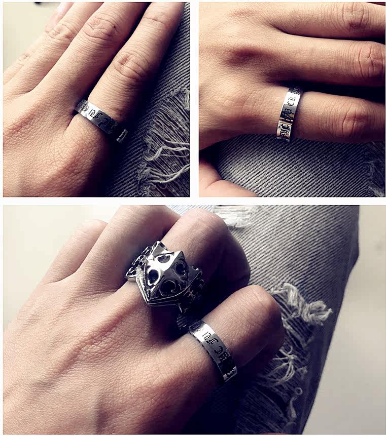 Bague homme ROCK PUNK en Acier au titane - Ref 3086479 Image 19