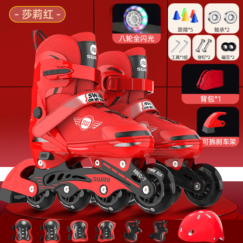 Kids Roller Skates Boys Skates Adjustable Women's Roller Skates Inline Skates Beginner Professional Strap Kit