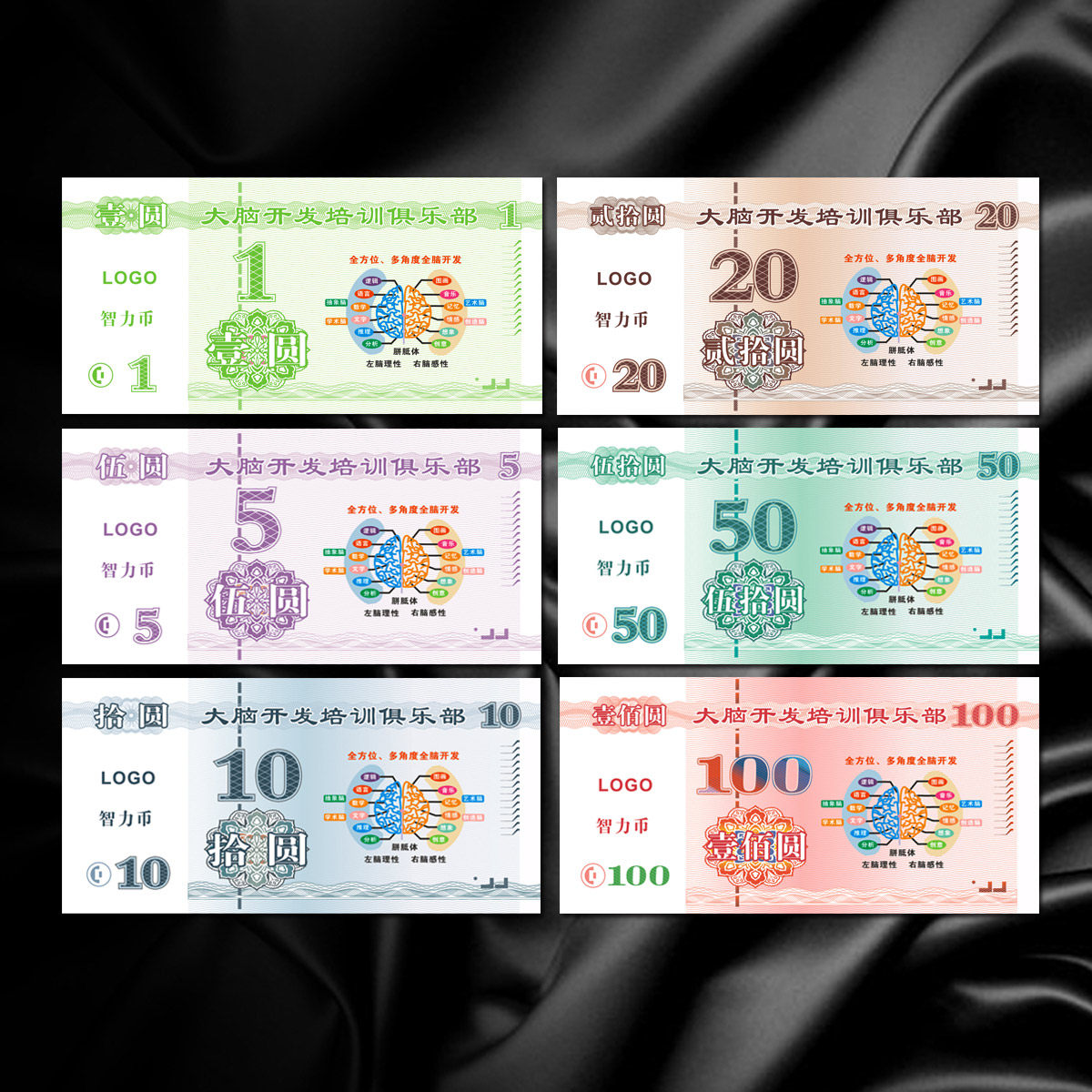 Customize Brain Development Reward Coin to produce Accumulated Coin Elementary School Children Banknotes Training Institution Bancoin Study Coin