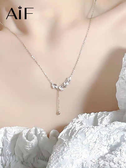 999 sterling silver spike peace necklace women's light luxury niche exquisite clavicle chain pendant birthday gift for girlfriend