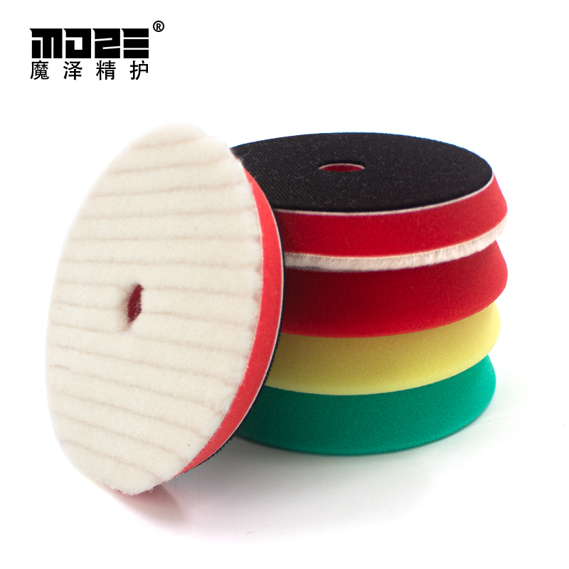 Car 6 inch oblique edge polishing disc coarse, medium and fine grinding mirror surface restoration RO shock throwing eccentric universal disc beauty supplies