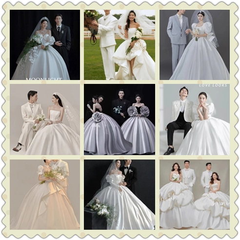 Ретро белое свадебное платье подходит для фотосессий для влюбленных, французский стиль