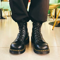 Martens, зимние универсальные ботинки в английском стиле, в британском стиле, из натуральной кожи