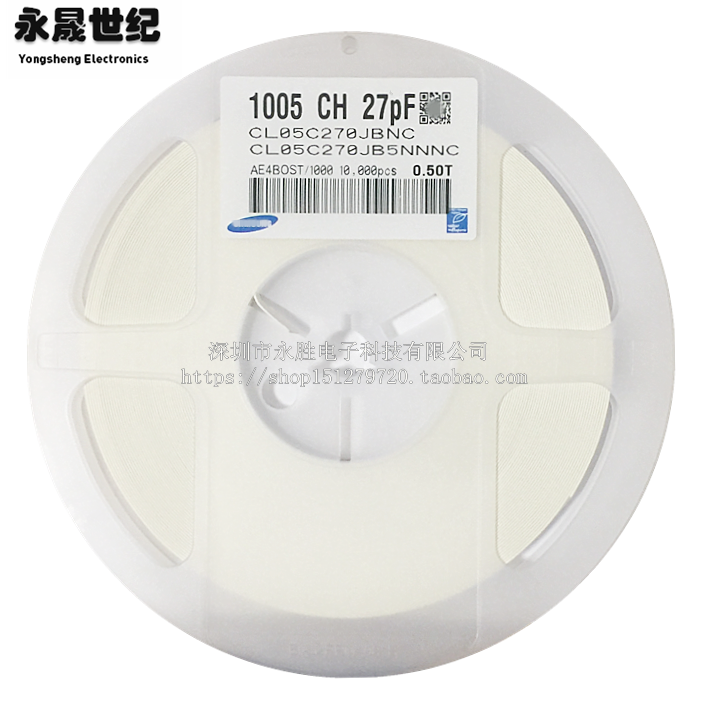 0402 patch capacitor 27P 27pF ± 5% 50V COG CL05C270JB5NNNC original dress