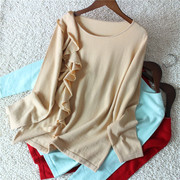 A34 - hàng sắc nét zhuan len hàng tủ và mềm đầu len nữ áo len sửa chữa cơ thể màu bottomshirt mùa thu / mùa đông