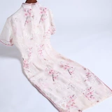 Легкое ципао, ретро розовое милое платье, светлый стиль, подходит для подростков