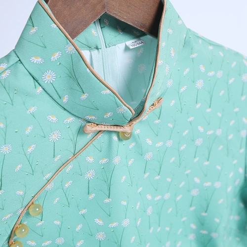 Ципао, летнее короткое сексуальное элегантное милое платье, китайский стиль, 2020