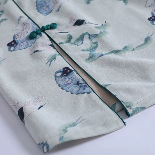 Демисезонное ципао, длинное легкое бархатное платье, 2020 года, китайский стиль, светлый стиль