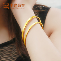 Gold bracelet for women 5G craft pure gold glossy bracelet fine ultra-light pure gold aperture bracelet for women fashion new