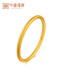 中鑫珠宝古法黄金手镯女999足金光圈空心传承金镯子素圈首饰礼物