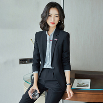 Black small blazer womens spring and autumn Korean fashion little temperament slim short professional suit suit suit autumn