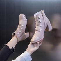 Martin short boots children 2021 new winter autumn and winter British style fashion versatile thick heel heels