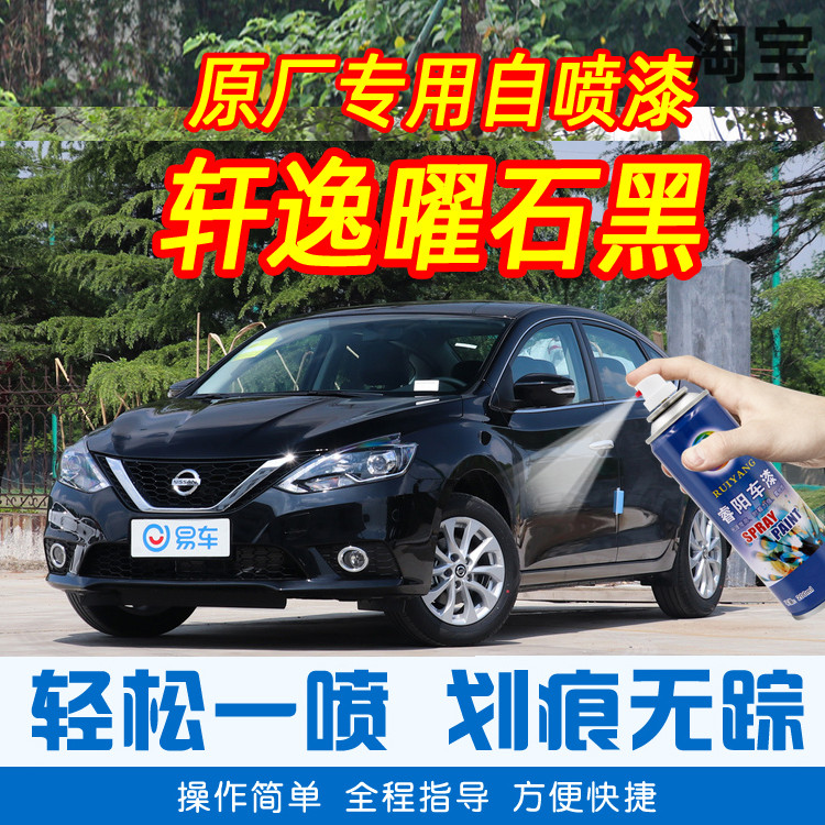 Suitable for Xuan Yaoshi black special car tonic lacquer pen car original factory car paint scratch repair hand spray paint tank