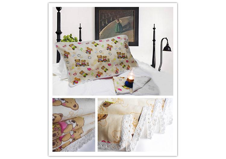 Cotton cũ thô vải ren gối sinh viên cotton nhỏ vải mùa hè mát vải gối khăn người lớn đôi gối đơn vỏ gối anime