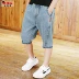 Missiguo Quần trẻ em Cropped Pants 2020 Quần jean nam mới mùa hè Phong cách Hàn Quốc Quần áo trẻ em hợp thời trang Trẻ em lớn - Quần jean