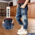 Quần áo trẻ em Missi quần bé trai quần jeans mùa xuân 2019 phiên bản mới của Hàn Quốc trong mùa xuân và mùa thu của trẻ em - Quần đồ cho bé gái Quần