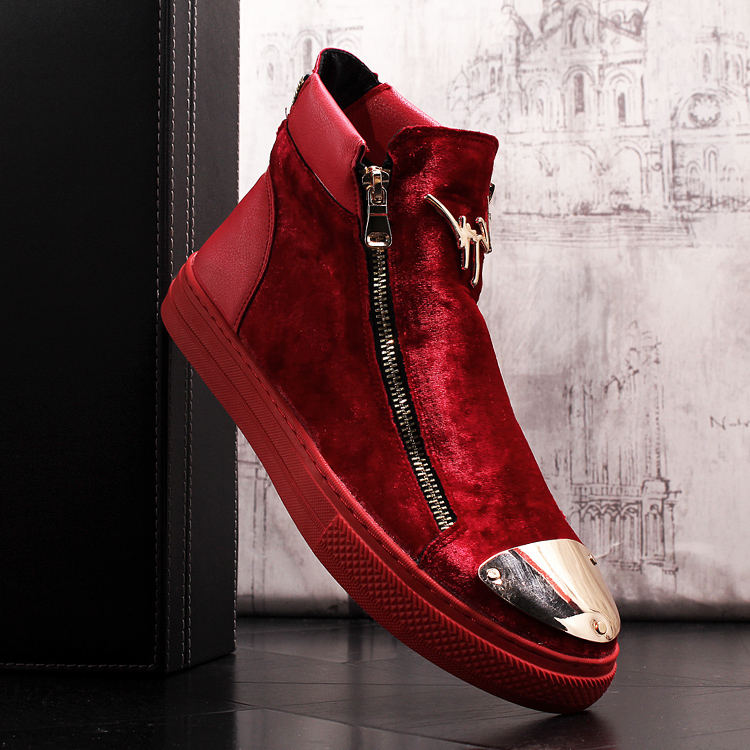 Giày cao cổ nam Giày thông thường thanh niên thoáng khí Giày dép Fu Fu Nhà tạo mẫu tóc ấm áp Martin Martin ủng Giày nam chelsea boot zara