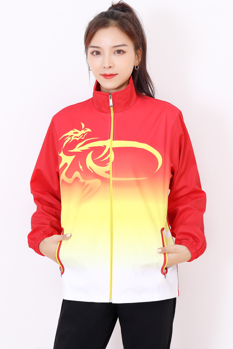 Sportswear zipper pocket short jacket women's autumn and winter jacket teammates table tennis jacket basketball clothes running jacket