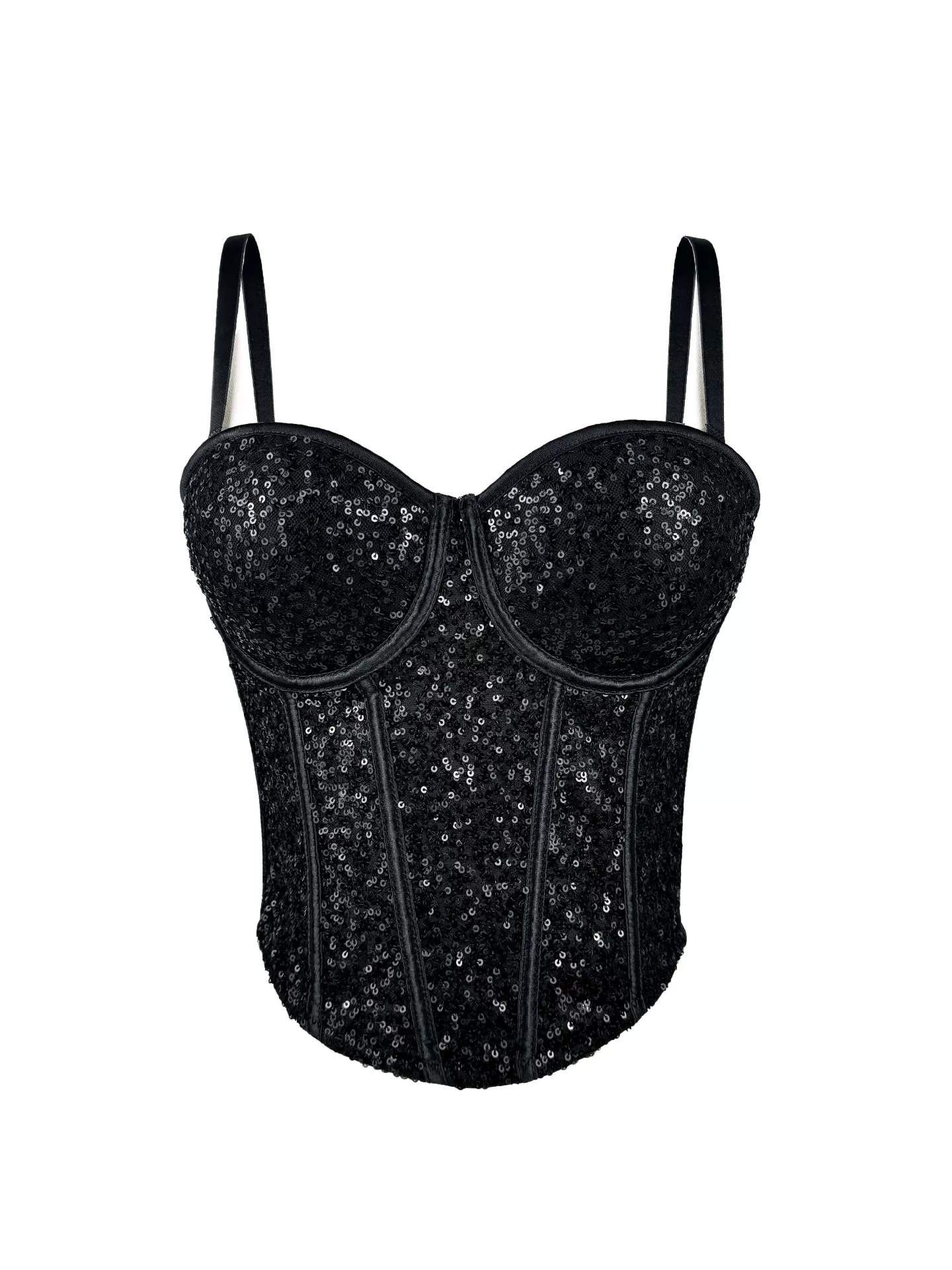 Костюм, топ-тюльпан (tube top), бюстье, бра, облегающий, эффект подъема
