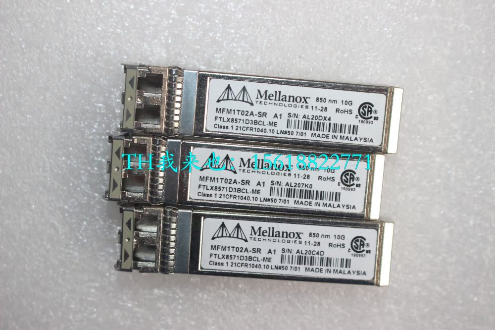 Original Mellanox MFM1T02A-SR FTLX8571D3BCL-ME 10G 850nm Optical Module