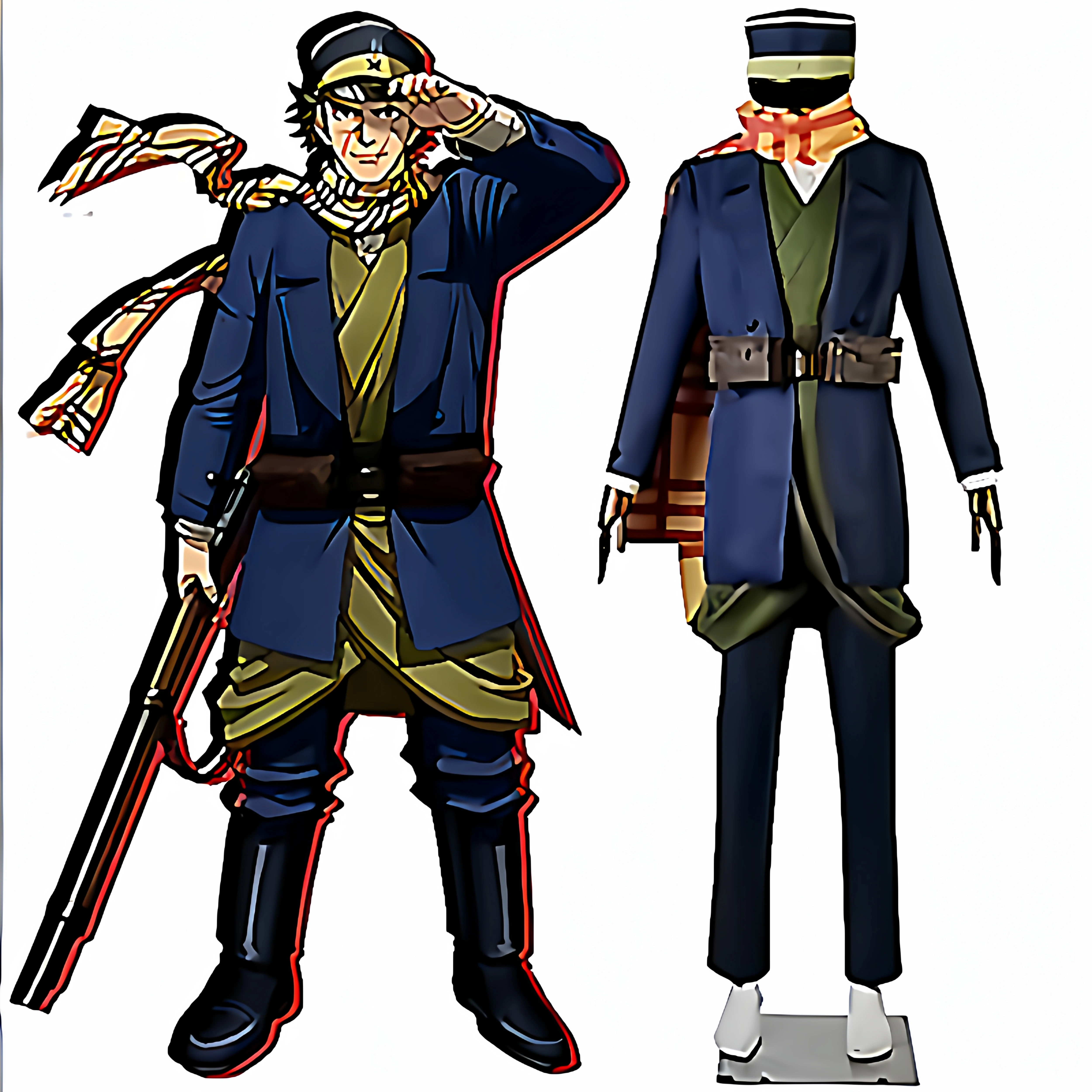 Золотой Камуй Саичи Судзимото КОСПЛЕЙ костюм JOJO's Bizarre Adventure косуит в наличии