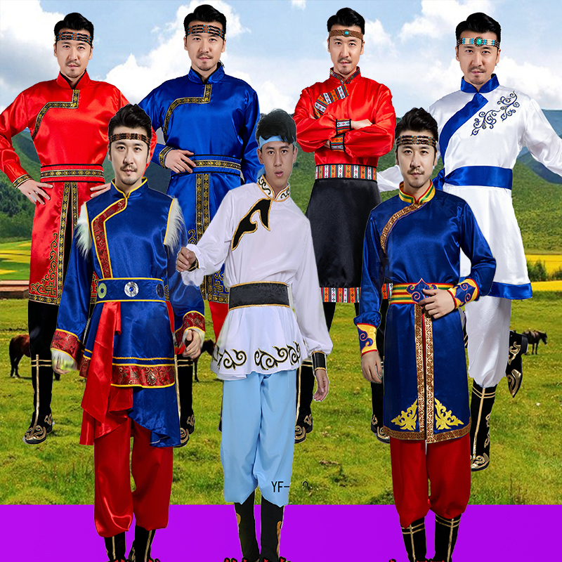 Mongolian dance performance to serve male adults Mongolian dress Tibetan performance to serve ethnic chopsticks dance performance costumes