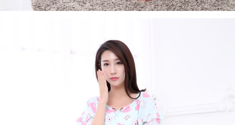 Nữ mùa hè siêu mỏng ngắn tay cotton lụa cotton ngủ váy lỏng giảm béo MM nhà ăn mặc thêm kích thước lớn 200 kg