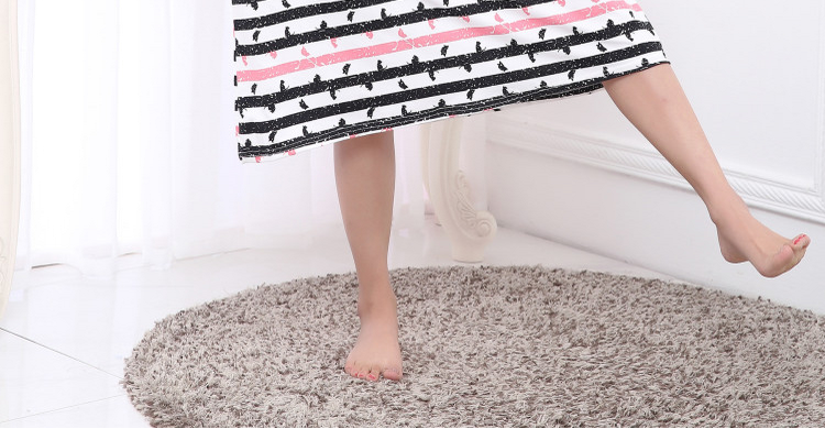 Thêm kích thước lớn nightdress chất béo mm200 kg cộng với phân bón tăng nữ mùa hè cotton ngắn tay áo phương thức Hàn Quốc phiên bản của bộ đồ ngủ dài