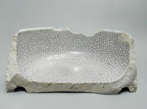 Qing Dynasty Yongzheng Gao Kiln Wenwen Wenshu Gold Wire Grade High Old Kiln Ancient Porcelain Specimen