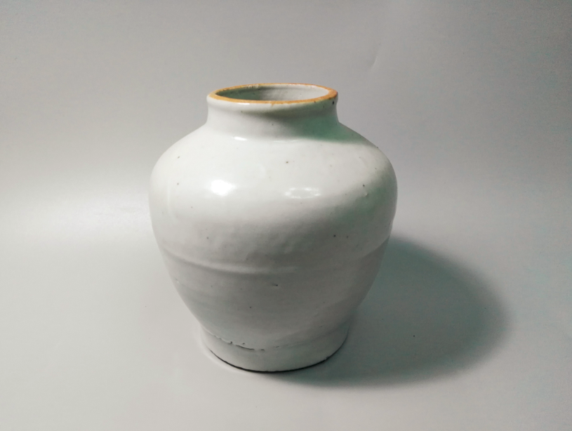 Qingdai Shunzhi white glaze jar White Porcelain Whole Pint Sauce Mouth Big Open Door Folk Kiln Porcelain ceramic Ancient Play-Taobao