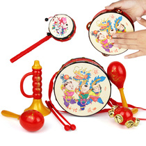 Baby holding toy for 3-6-12 months newborns rattle babys puzzle early to teach the hand drummers to dial the waves