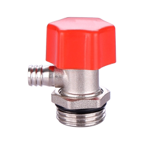 Floor heating water distributor bleed exhaust valve radiator plug leakage 1 2 3 4 6 minutes 1 inch sewage drainage valve
