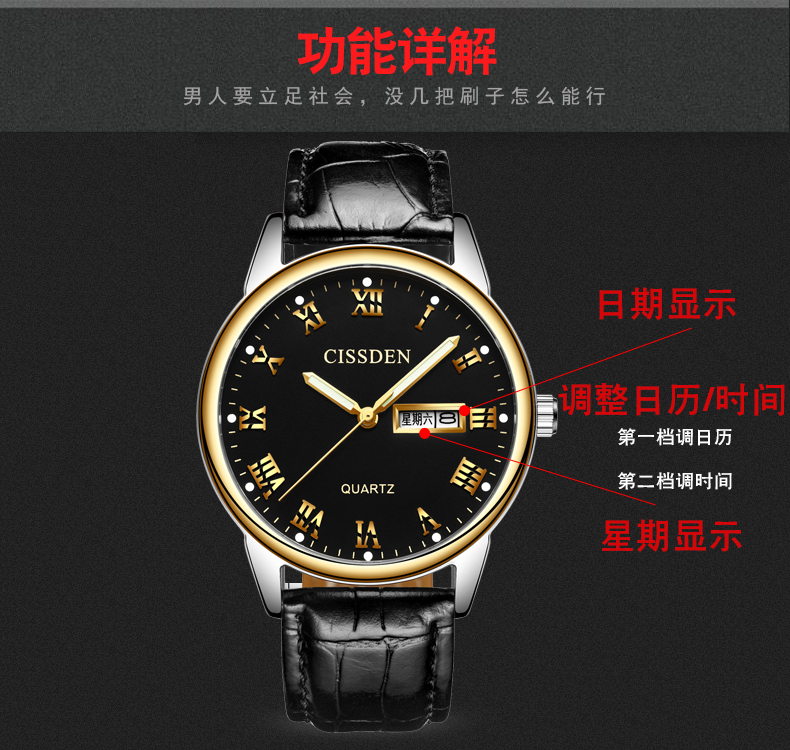 F3928 1910K ĐỒNG HỒ NAM OPUTYE CHỐNG NƯỚC KIM DẠ QUANG MÁY PIN, MÁY THẠCH ANH ĐỒNG HỒ PHỤ KIỆN NAM G05 SẢN PHẨM MỚI