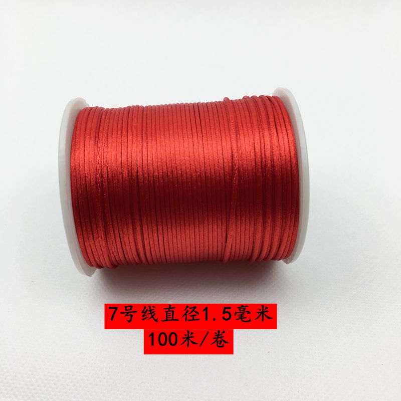 Dây màu đỏ bện dây tự làm Trung Quốc nút thắt dây đeo vòng tay vòng chân dây chuyền dây rung với cùng một đoạn dây bện - Vòng chân cửa hàng phụ kiện