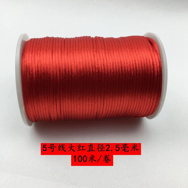 Dây màu đỏ bện dây tự làm Trung Quốc nút thắt dây đeo vòng tay vòng chân dây chuyền dây rung với cùng một đoạn dây bện - Vòng chân cửa hàng phụ kiện