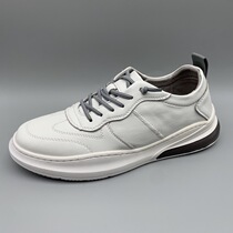 Picking up foreign trade tail single mens shoes 2021 New Tide small white shoes leather autumn wild Sports mens casual board shoes