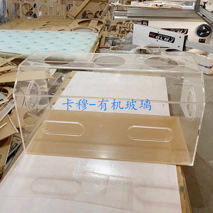 High transparent plexiglass acrylic buckle box box acrylic buckle water tank sink handle hinge box