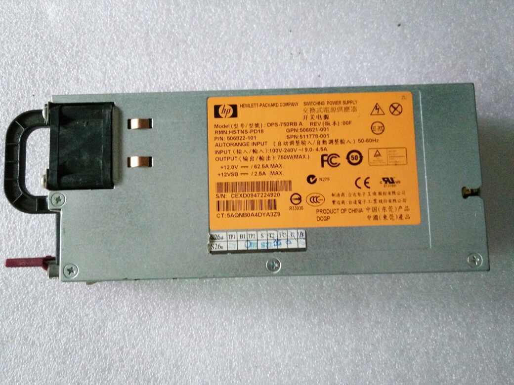 Original disassembly HP HP DL380G6 G7 Server power supply 511778-001 DPS-750RB A