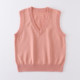 Basic v-neck pullover JK sweater uniform vest vest sleeveless thin solid color women sweater in stock