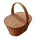 Portable storage basket supermarket shopping basket imitation rattan outdoor picnic storage basket home shopping basket ກະຕ່າເຂົ້າຈີ່