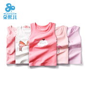 Cô gái áo trẻ em cotton trung niên baby baby vest đồ lót đáy cô gái sling mặc mùa hè mỏng