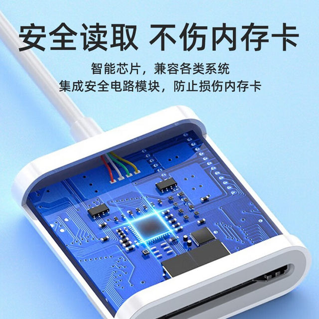 Shumei Sd Otg Card Reader Lightning Interface for Mobile Phones, Computers, Tablets, Type-C Card Reader, Plug and Play