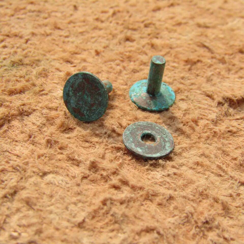 Red copper rivet permanent nail red copper oxide green rust color 10 * 8mm solid plane nail luggage leather hardware accessories