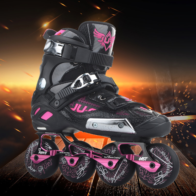 hv skates adult warwolf HV skates black gold professional mandarin duck single row fancy brake shoes pattern skates