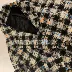 Áo khoác nữ MINISTYLE mùa thu 2019 phong cách mới Hàn Quốc khí chất tweed kẻ sọc cardigan dài tay - Áo khoác ngắn