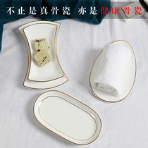 Ceramic towel plate Phnom Penh towel holder Bone China Phnom Penh hand towel dish Wet towel plate Hotel soap box custom logo